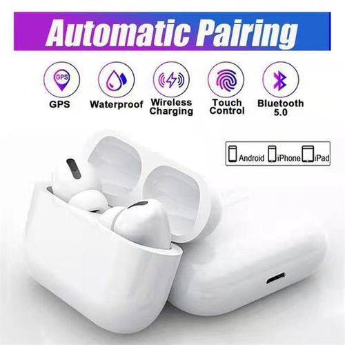 Pro White TWS AirPods – High-Quality Sound & Touch Controls | True Wireless Stereo Earbuds with Built-in Mic, 10m Bluetooth Range | Sport Headset Compatible with All Bluetooth-Enabled Devices