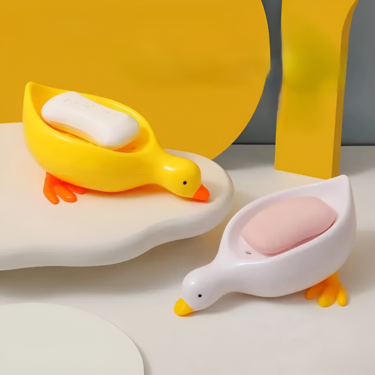 1-Pc Duck-Shaped Soap Holder – Cute Portable Soap Drying Rack & Organizer for Kitchen, Bathroom, and Shower (Random Color)