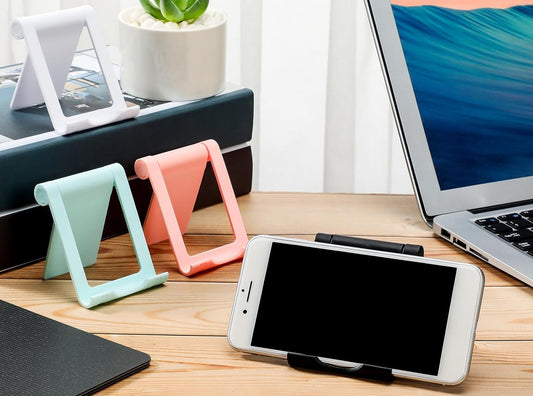 Portable Multi-Angle Universal Mobile Phone Holder – 360° Rotatable & Foldable Smartphone Stand (Random Color)