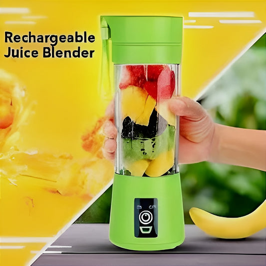 Portable Mini Juicer Blender with 6 Blades – 380ml Rechargeable Outdoor Juicing Cup (Random Color)