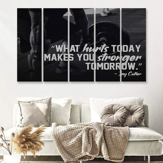 Motivational Gym Canvas Wall Art – Aerobic Exercise & Fat Burning Slogan Poster for Living Room, Sports Club & Home Decor