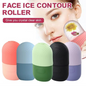 Ice Roller Facial Massager | Silicone Ice Cube Mold with Cleansing Scrub | Refreshing Skin Care Tool – Random Color