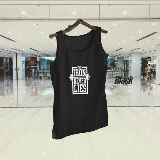 The Iron Never Lies – Men's Sleeveless Workout Tank Top | Gym Shirt for Training & Fitness
