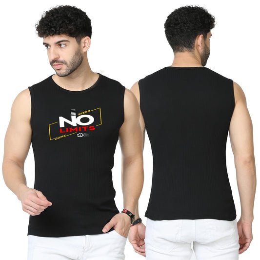 Men’s Black Sando Tank Top | Workout & Gym Shirt